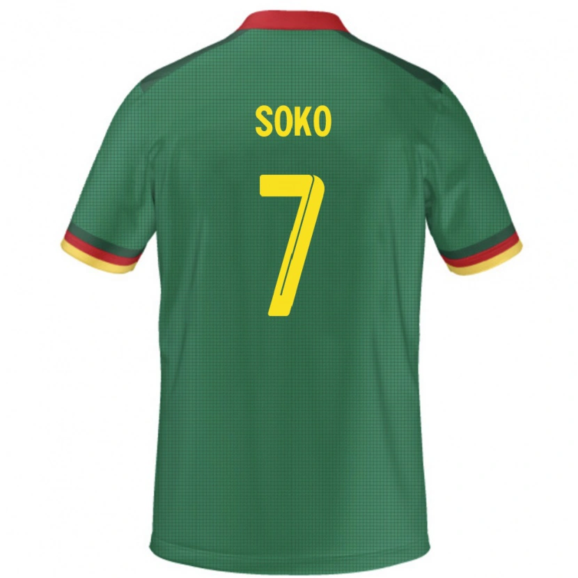 Danxen Herren Kamerun Patrick Soko #7 Grün Heimtrikot Trikot 24-26 T-Shirt Schweiz