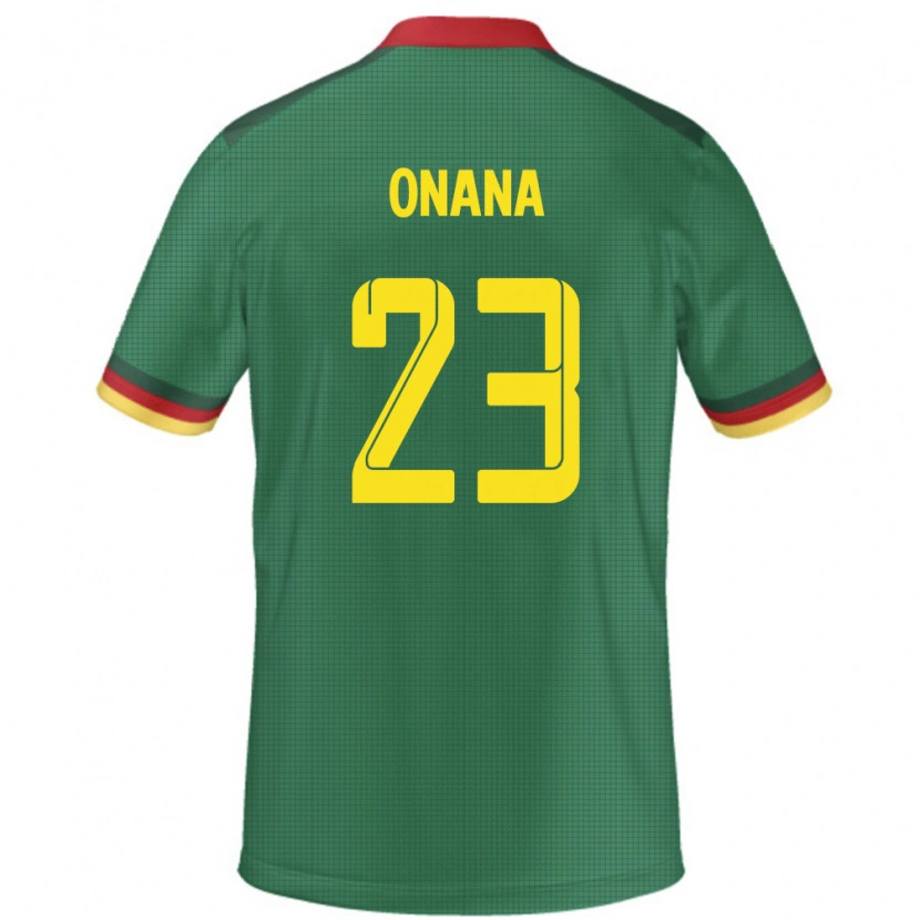 Danxen Herren Kamerun André Onana #23 Grün Heimtrikot Trikot 24-26 T-Shirt Schweiz