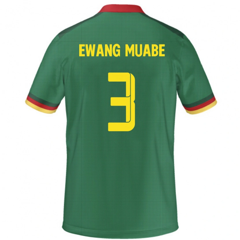 Danxen Herren Kamerun Ebong Ewang Muabe #3 Grün Heimtrikot Trikot 24-26 T-Shirt Schweiz