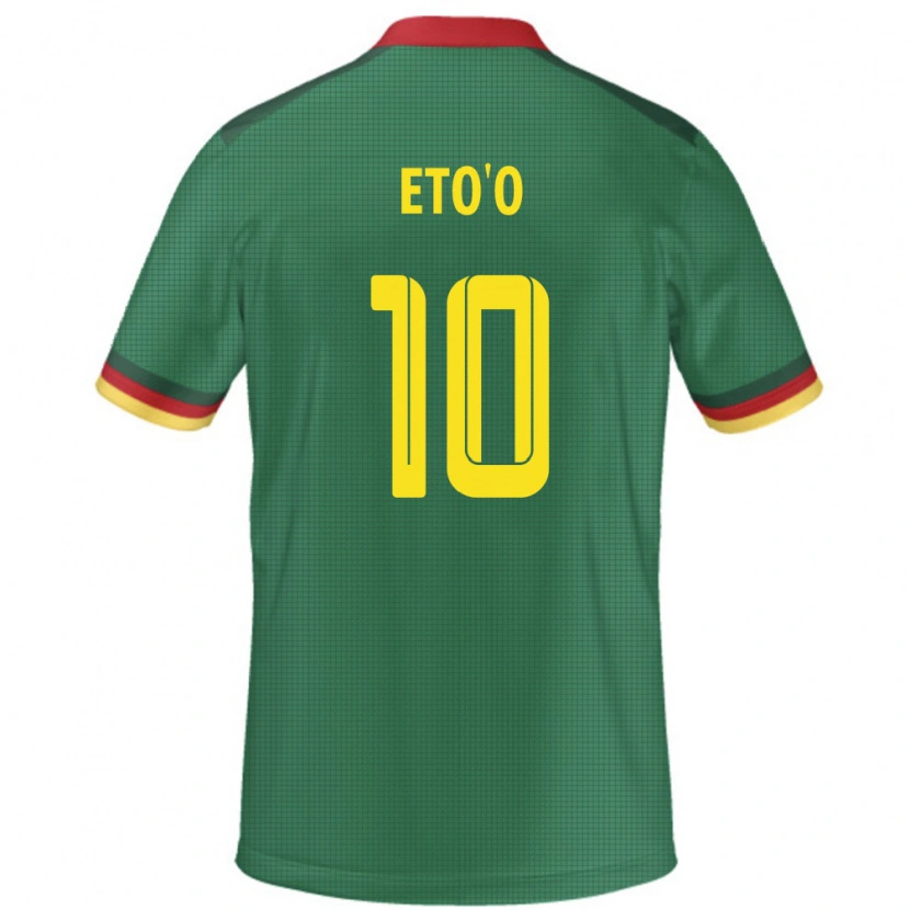 Danxen Herren Kamerun Etienne Eto'o #10 Grün Heimtrikot Trikot 24-26 T-Shirt Schweiz