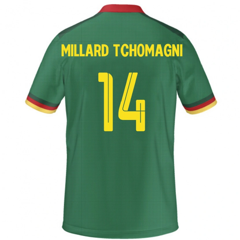 Danxen Herren Kamerun Samuel Millard Tchomagni #14 Grün Heimtrikot Trikot 24-26 T-Shirt Schweiz