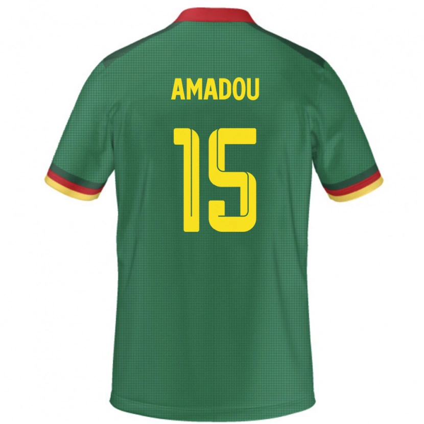 Danxen Herren Kamerun Daouda Amadou #15 Grün Heimtrikot Trikot 24-26 T-Shirt Schweiz