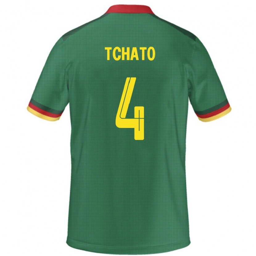 Danxen Herren Kamerun Enzo Tchato #4 Grün Heimtrikot Trikot 24-26 T-Shirt Schweiz