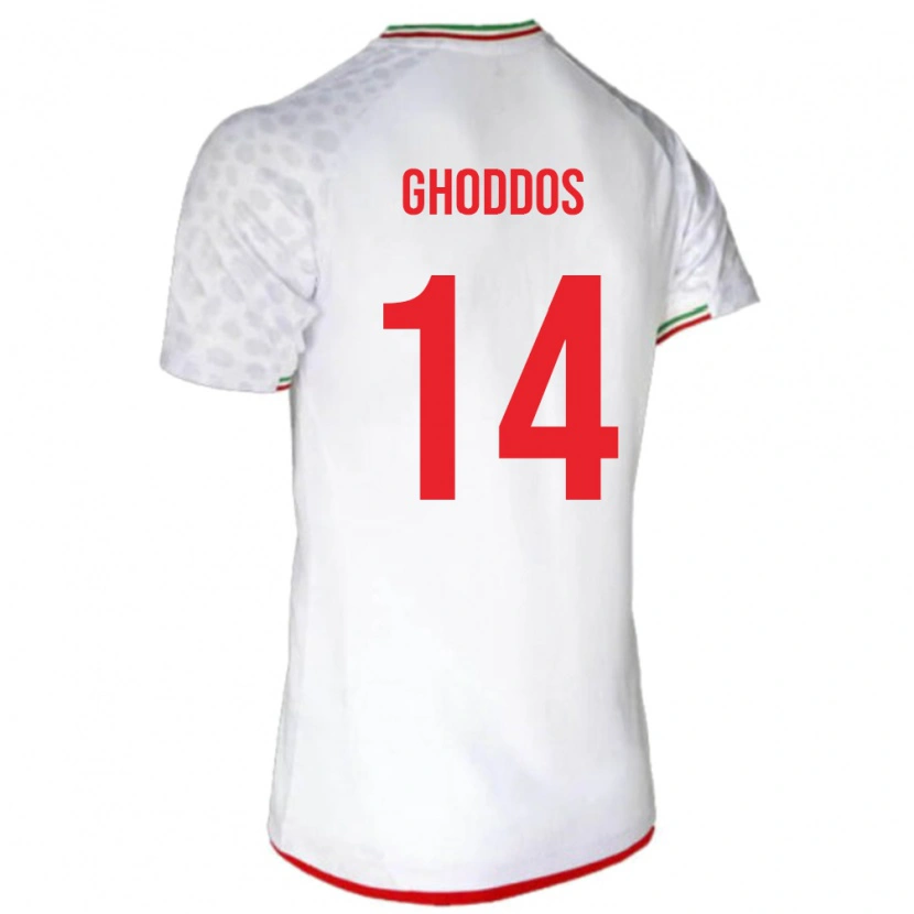 Danxen Herren Iran Saman Ghoddos #14 Weiß Heimtrikot Trikot 24-26 T-Shirt Schweiz