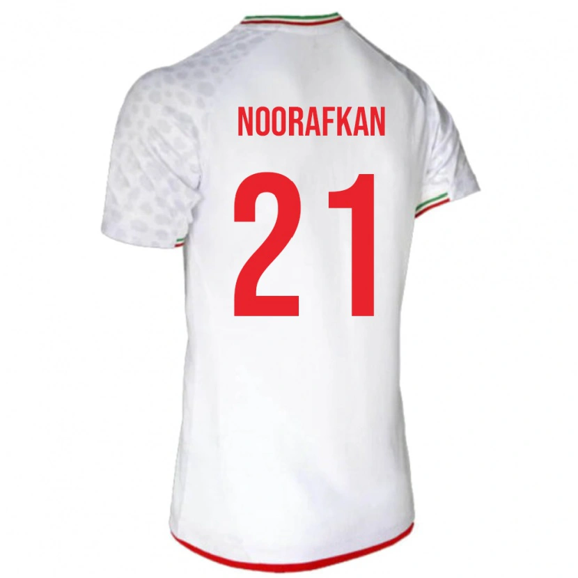 Danxen Herren Iran Omid Noorafkan #21 Weiß Heimtrikot Trikot 24-26 T-Shirt Schweiz