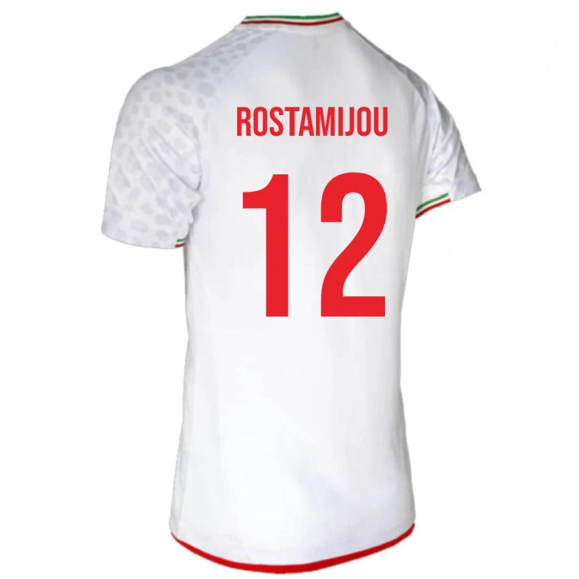 Danxen Herren Iran Alireza Rostamijou #12 Weiß Heimtrikot Trikot 24-26 T-Shirt Schweiz