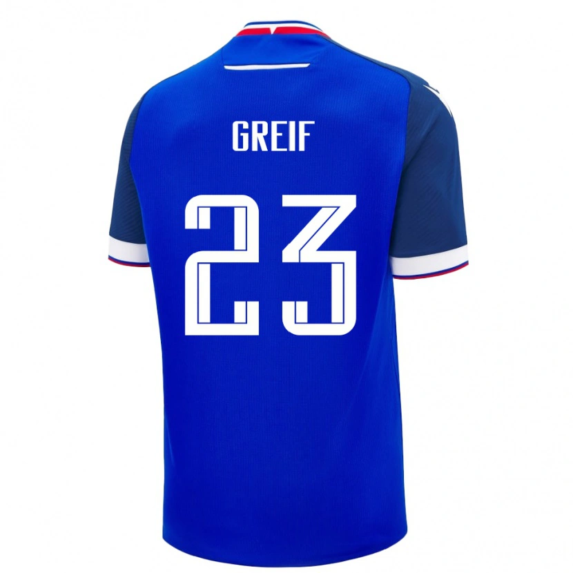 Danxen Herren Slowakei Dominik Greif #23 Blau Heimtrikot Trikot 24-26 T-Shirt Schweiz