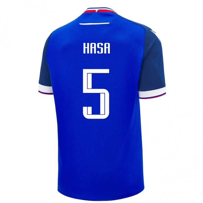 Danxen Herren Slowakei Samuel Hasa #5 Blau Heimtrikot Trikot 24-26 T-Shirt Schweiz