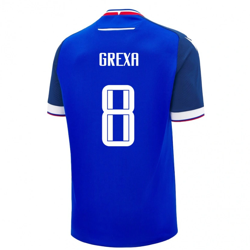 Danxen Herren Slowakei Richard Grexa #8 Blau Heimtrikot Trikot 24-26 T-Shirt Schweiz