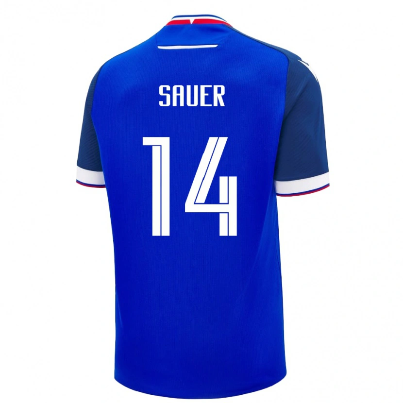 Danxen Herren Slowakei Mario Sauer #14 Blau Heimtrikot Trikot 24-26 T-Shirt Schweiz
