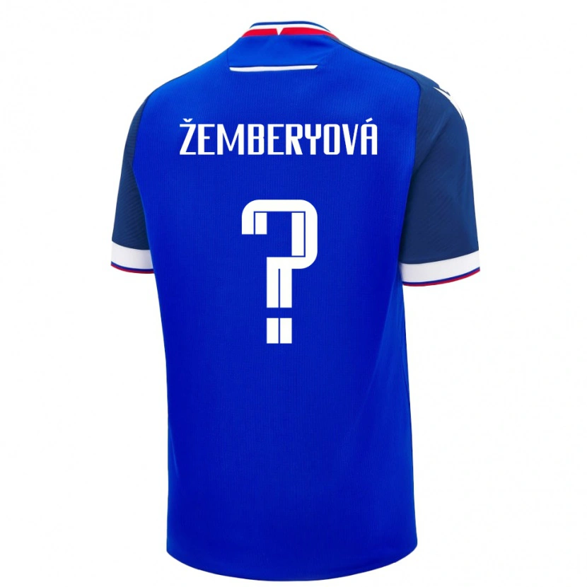 Danxen Herren Slowakei Laura Žemberyová #0 Blau Heimtrikot Trikot 24-26 T-Shirt Schweiz