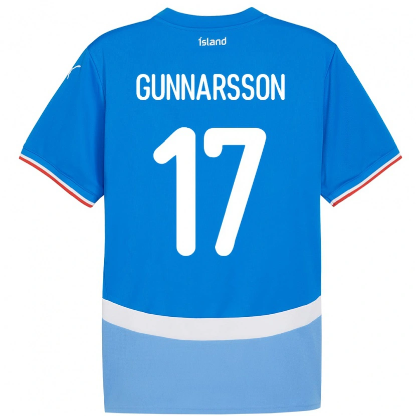 Danxen Herren Island Aron Gunnarsson #17 Blau Heimtrikot Trikot 24-26 T-Shirt Schweiz