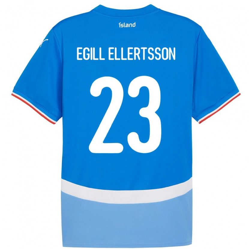 Danxen Herren Island Mikael Egill Ellertsson #23 Blau Heimtrikot Trikot 24-26 T-Shirt Schweiz