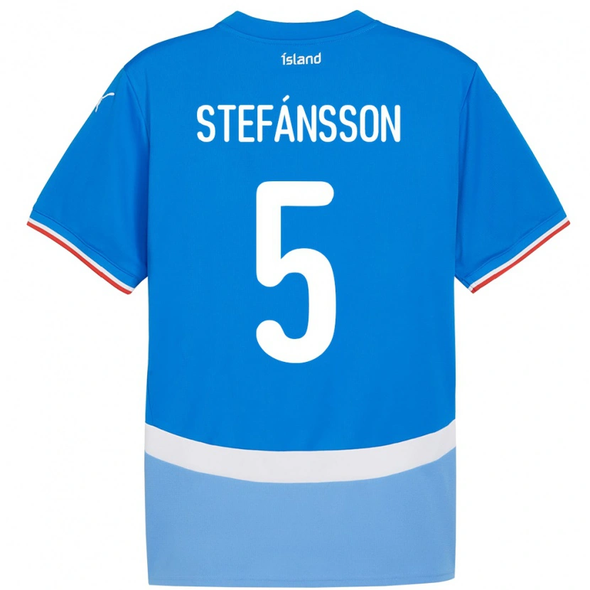 Danxen Herren Island Sölvi Stefánsson #5 Blau Heimtrikot Trikot 24-26 T-Shirt Schweiz