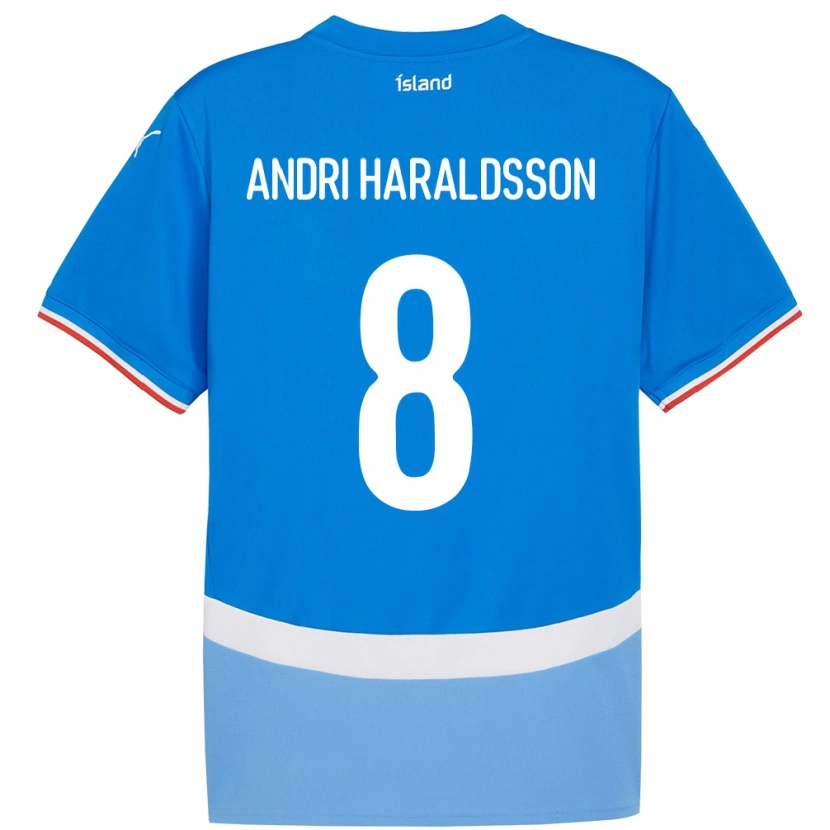 Danxen Herren Island Haukur Andri Haraldsson #8 Blau Heimtrikot Trikot 24-26 T-Shirt Schweiz