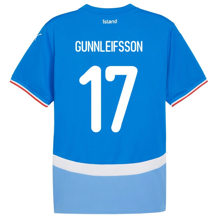 Danxen Herren Island Gunnleifur Orri Gunnleifsson #17 Blau Heimtrikot Trikot 24-26 T-Shirt Schweiz