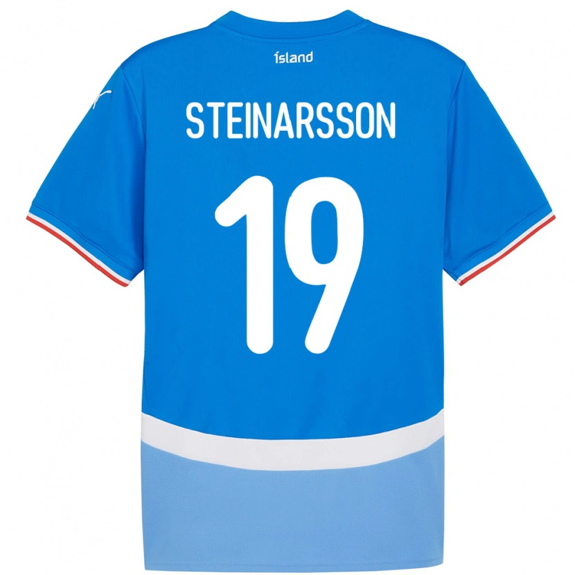 Danxen Herren Island Ásgeir Steinn Steinarsson #19 Blau Heimtrikot Trikot 24-26 T-Shirt Schweiz