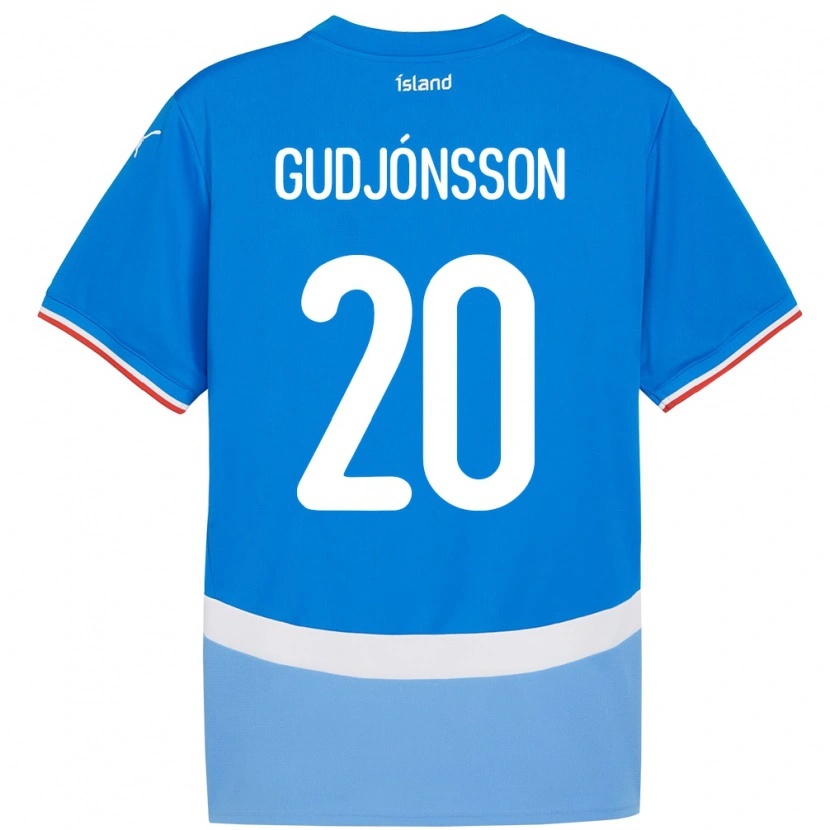Danxen Herren Island Alexander Máni Gudjónsson #20 Blau Heimtrikot Trikot 24-26 T-Shirt Schweiz