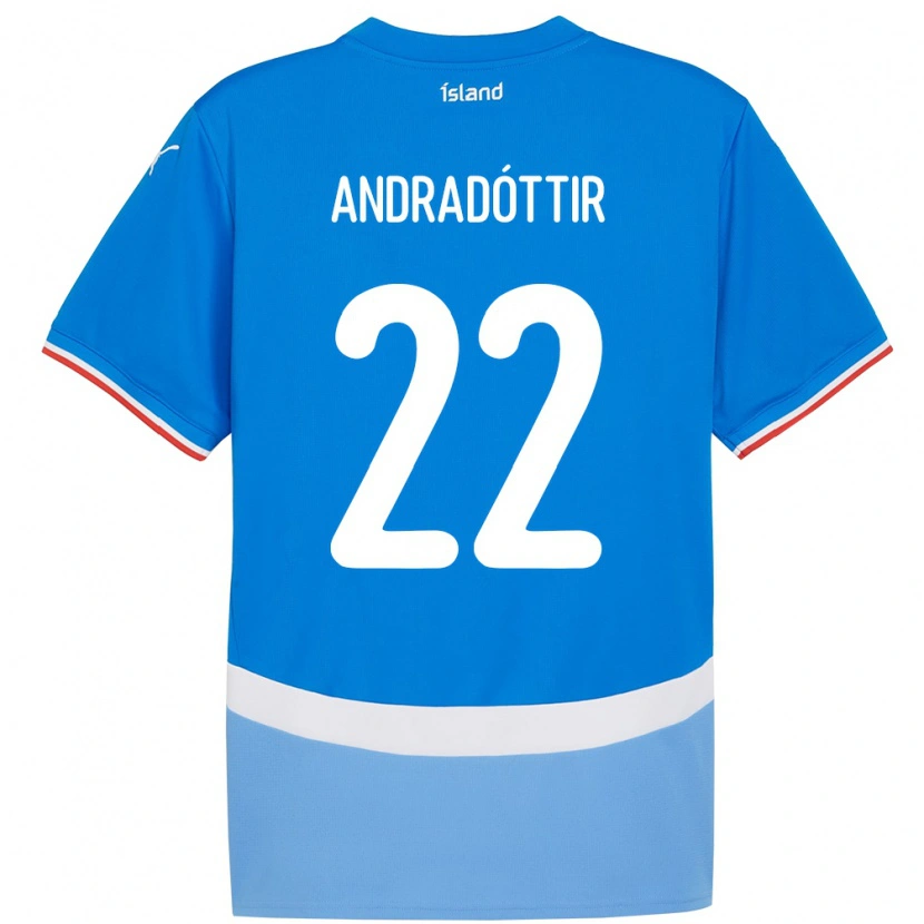 Danxen Herren Island Amanda Andradóttir #22 Blau Heimtrikot Trikot 24-26 T-Shirt Schweiz
