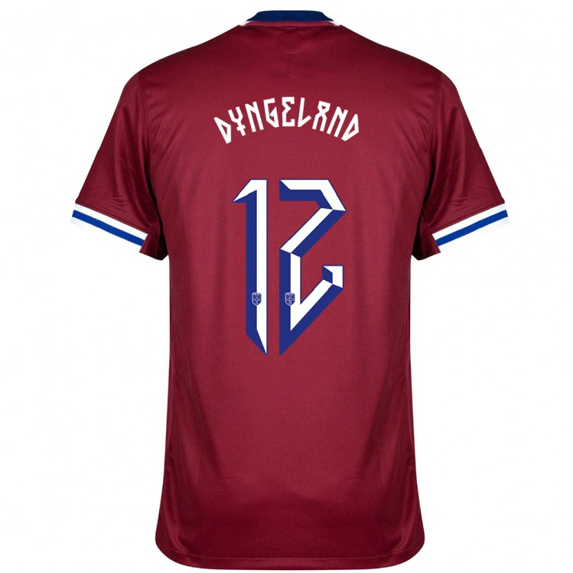 Danxen Herren Norwegen Mathias Dyngeland #12 Rot Blau Weiß Heimtrikot Trikot 24-26 T-Shirt Schweiz