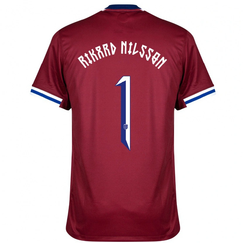 Danxen Herren Norwegen Oskar Rikard Nilsson #1 Rot Blau Weiß Heimtrikot Trikot 24-26 T-Shirt Schweiz