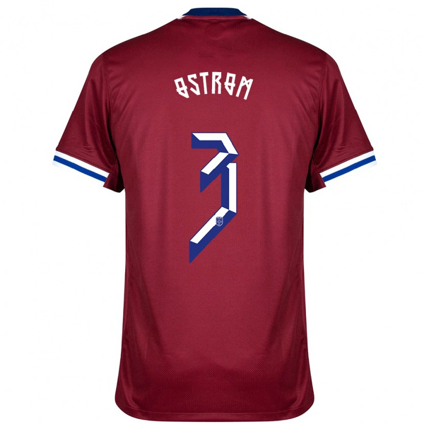 Danxen Herren Norwegen Robin Østrøm #3 Rot Blau Weiß Heimtrikot Trikot 24-26 T-Shirt Schweiz