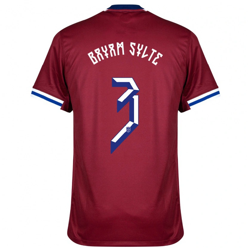 Danxen Herren Norwegen Daniel Bayam Sylte #3 Rot Blau Weiß Heimtrikot Trikot 24-26 T-Shirt Schweiz