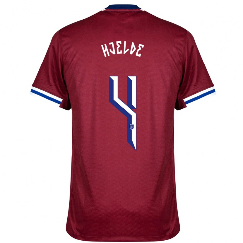 Danxen Herren Norwegen Leo Fuhr Hjelde #4 Rot Blau Weiß Heimtrikot Trikot 24-26 T-Shirt Schweiz