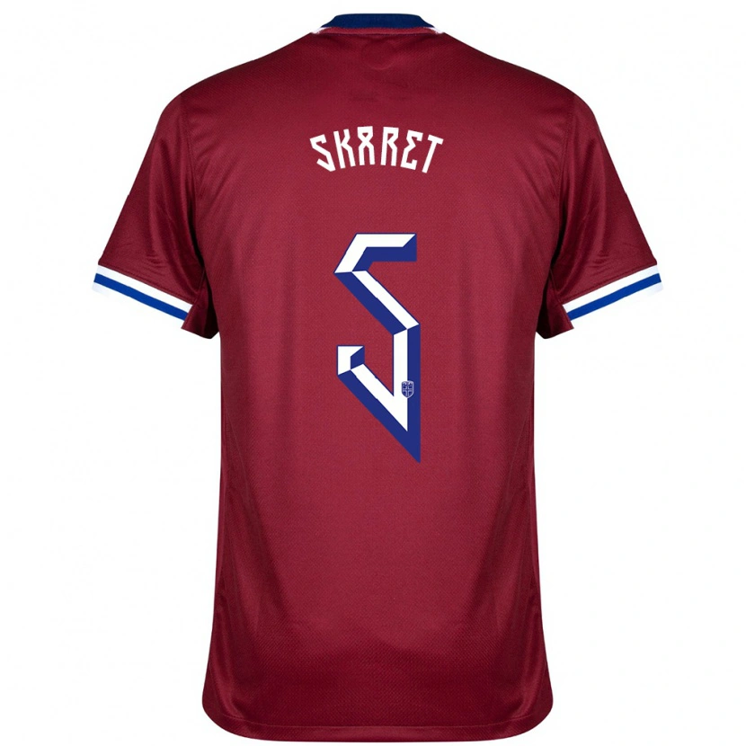 Danxen Herren Norwegen Brage Skaret #5 Rot Blau Weiß Heimtrikot Trikot 24-26 T-Shirt Schweiz