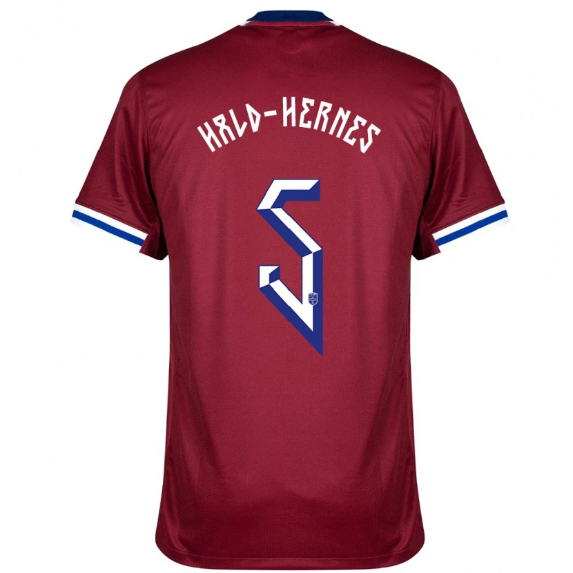 Danxen Herren Norwegen Ulrik Hald-Hernes #5 Rot Blau Weiß Heimtrikot Trikot 24-26 T-Shirt Schweiz