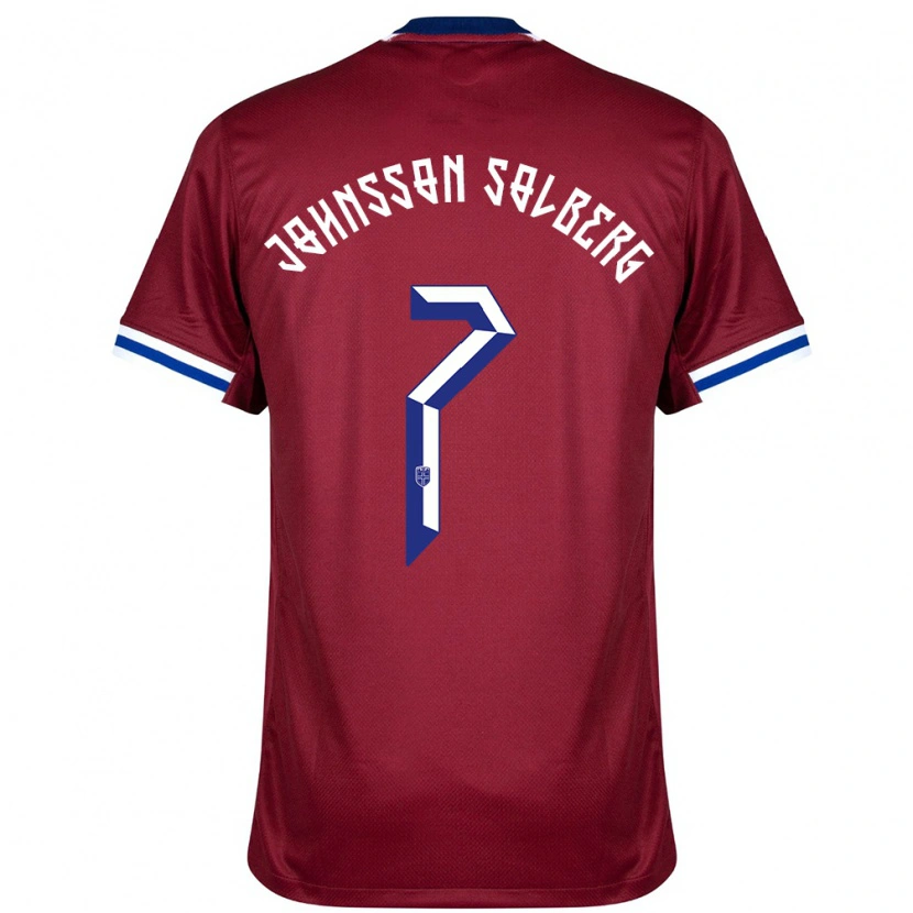 Danxen Herren Norwegen Elias Johnsson Solberg #7 Rot Blau Weiß Heimtrikot Trikot 24-26 T-Shirt Schweiz