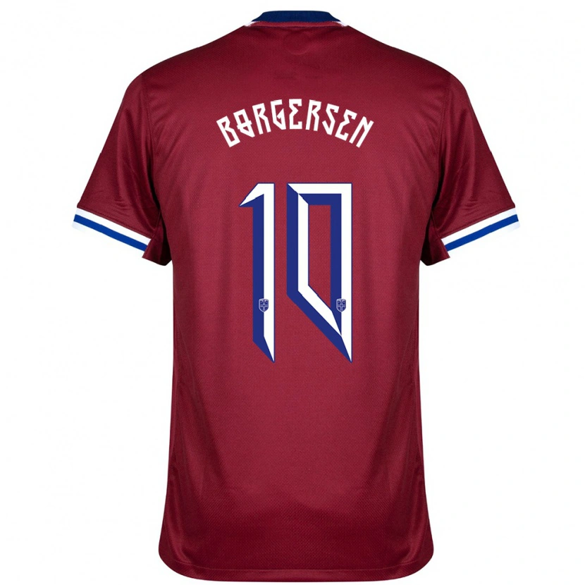 Danxen Herren Norwegen Aleksander Borgersen #10 Rot Blau Weiß Heimtrikot Trikot 24-26 T-Shirt Schweiz