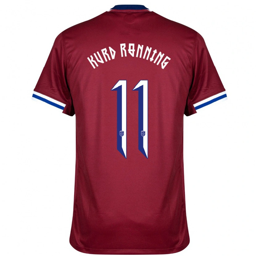 Danxen Herren Norwegen Adrian Kurd Rønning #11 Rot Blau Weiß Heimtrikot Trikot 24-26 T-Shirt Schweiz