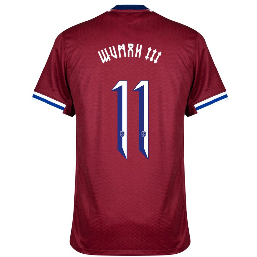 Danxen Herren Norwegen Edward Wumah Iii #11 Rot Blau Weiß Heimtrikot Trikot 24-26 T-Shirt Schweiz