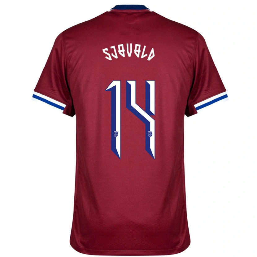 Danxen Herren Norwegen Stian Sjøvold #14 Rot Blau Weiß Heimtrikot Trikot 24-26 T-Shirt Schweiz