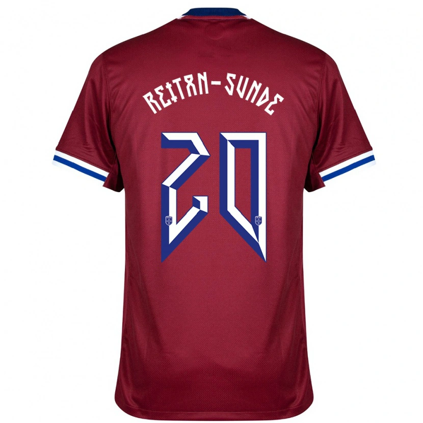 Danxen Herren Norwegen Jesper Reitan-Sunde #20 Rot Blau Weiß Heimtrikot Trikot 24-26 T-Shirt Schweiz