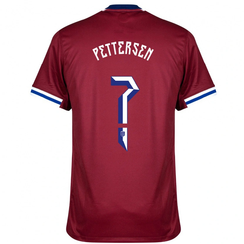 Danxen Herren Norwegen Guro Pettersen #0 Rot Blau Weiß Heimtrikot Trikot 24-26 T-Shirt Schweiz