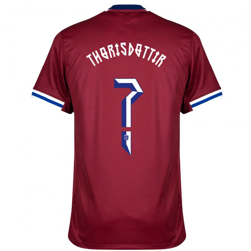 Danxen Herren Norwegen Maria Thorisdottir #0 Rot Blau Weiß Heimtrikot Trikot 24-26 T-Shirt Schweiz