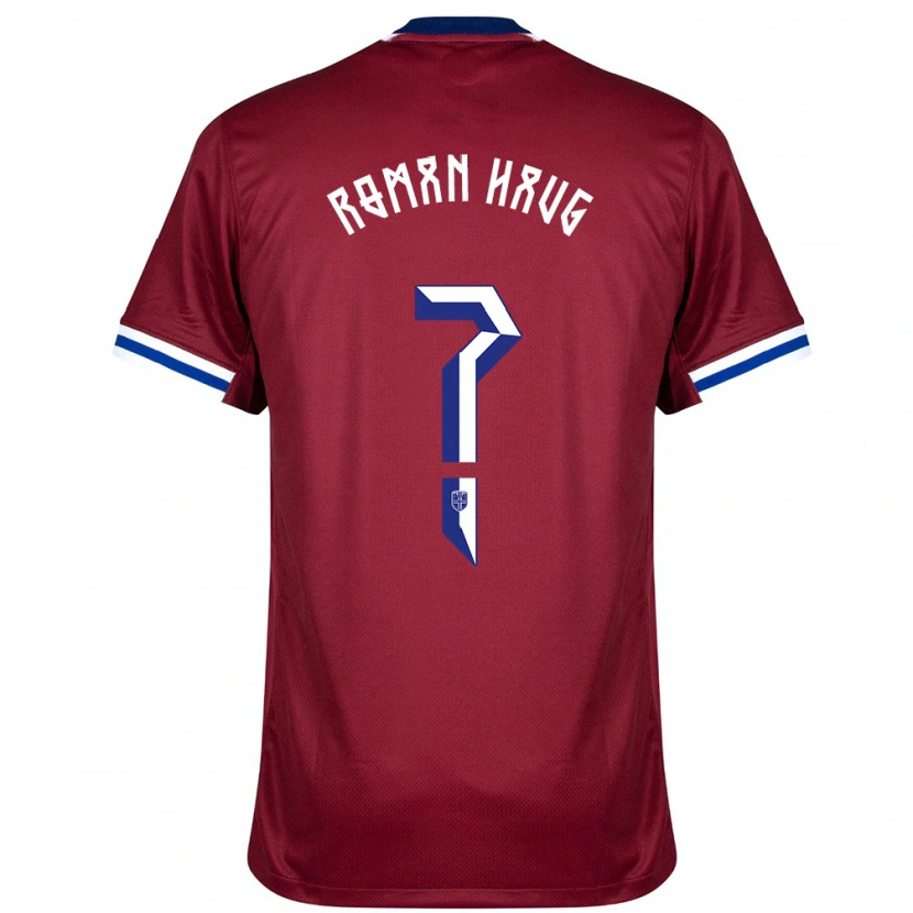 Danxen Herren Norwegen Sophie Román Haug #0 Rot Blau Weiß Heimtrikot Trikot 24-26 T-Shirt Schweiz