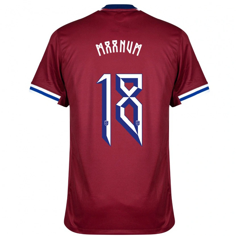 Danxen Herren Norwegen Frida Maanum #18 Rot Blau Weiß Heimtrikot Trikot 24-26 T-Shirt Schweiz