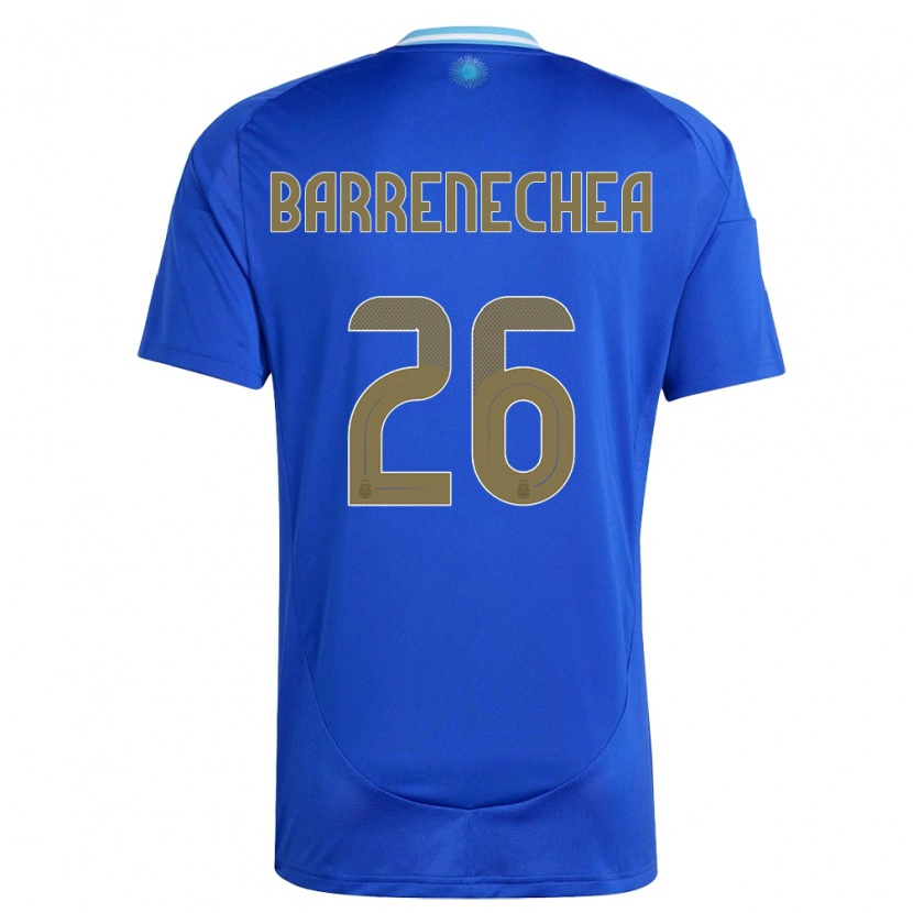 Danxen Herren Argentinien Enzo Barrenechea #26 Blau Auswärtstrikot Trikot 24-26 T-Shirt Schweiz