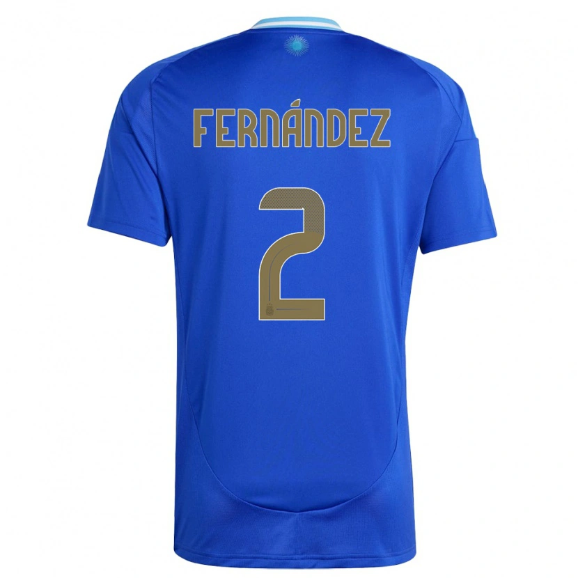 Danxen Herren Argentinien Damián Fernández #2 Blau Auswärtstrikot Trikot 24-26 T-Shirt Schweiz