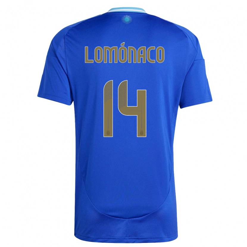 Danxen Herren Argentinien Kevin Lomónaco #14 Blau Auswärtstrikot Trikot 24-26 T-Shirt Schweiz
