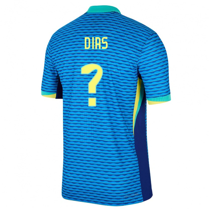 Danxen Herren Brasilien Arthur Dias #0 Blau Auswärtstrikot Trikot 24-26 T-Shirt Schweiz