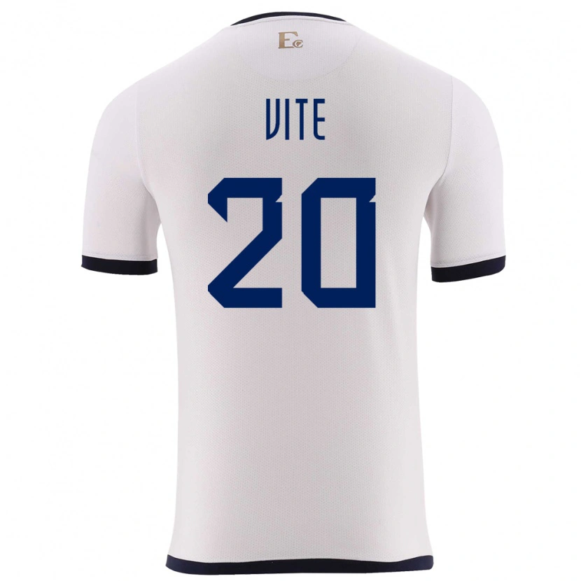 Danxen Herren Ecuador Pedro Vite #20 Weiß Auswärtstrikot Trikot 24-26 T-Shirt Schweiz