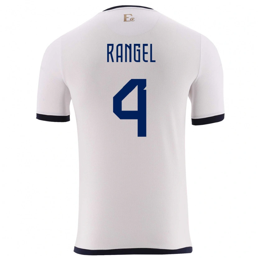 Danxen Herren Ecuador Álex Rangel #4 Weiß Auswärtstrikot Trikot 24-26 T-Shirt Schweiz