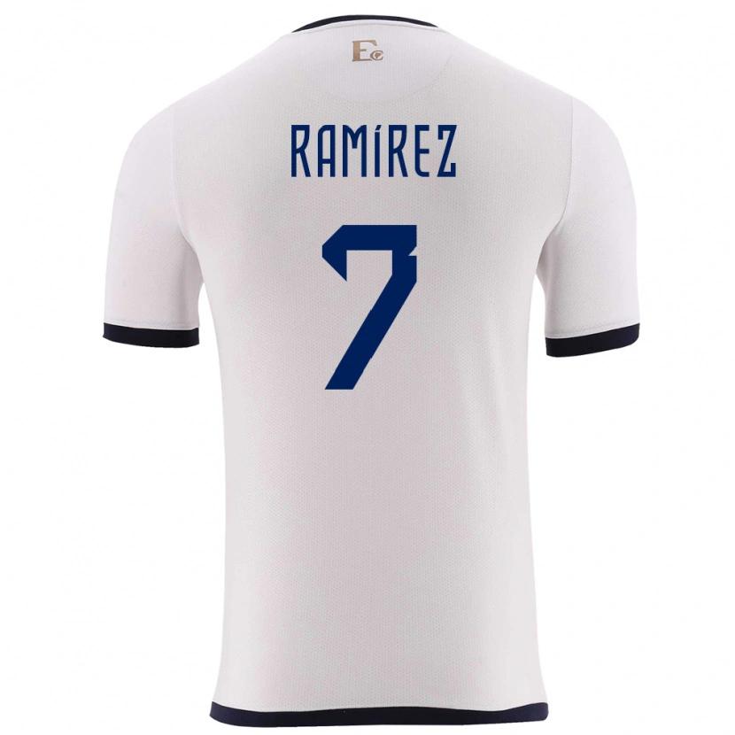Danxen Herren Ecuador Jalmar Ramírez #7 Weiß Auswärtstrikot Trikot 24-26 T-Shirt Schweiz