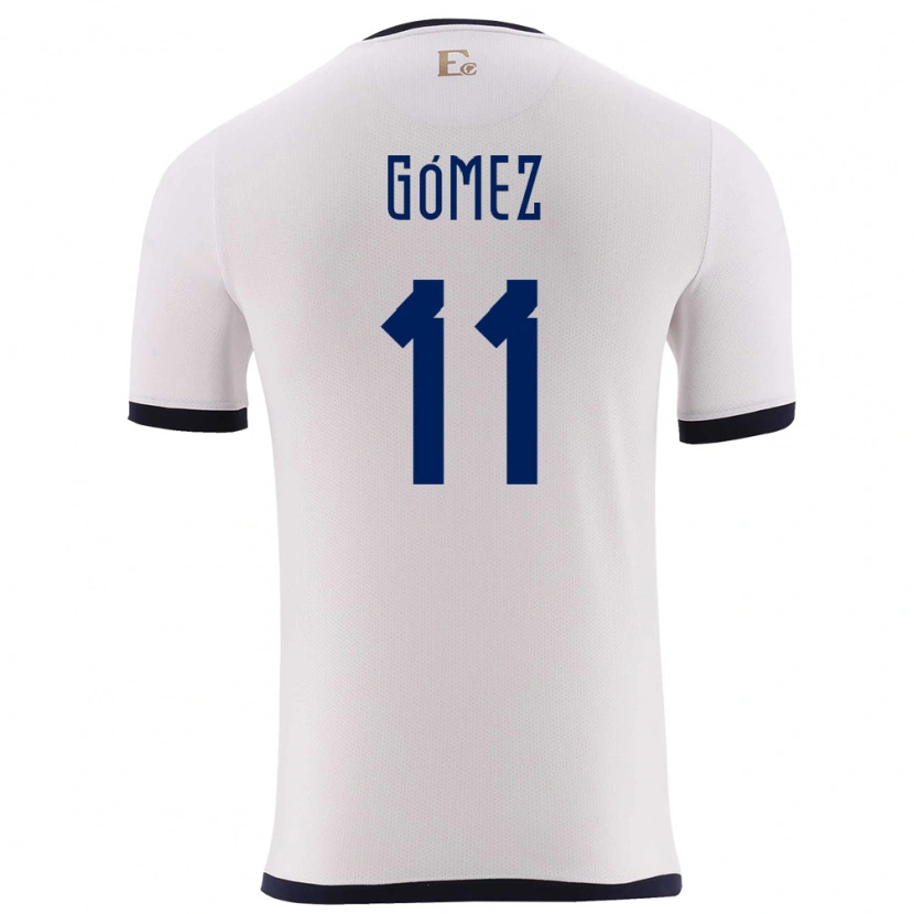 Danxen Herren Ecuador Jandry Gómez #11 Weiß Auswärtstrikot Trikot 24-26 T-Shirt Schweiz