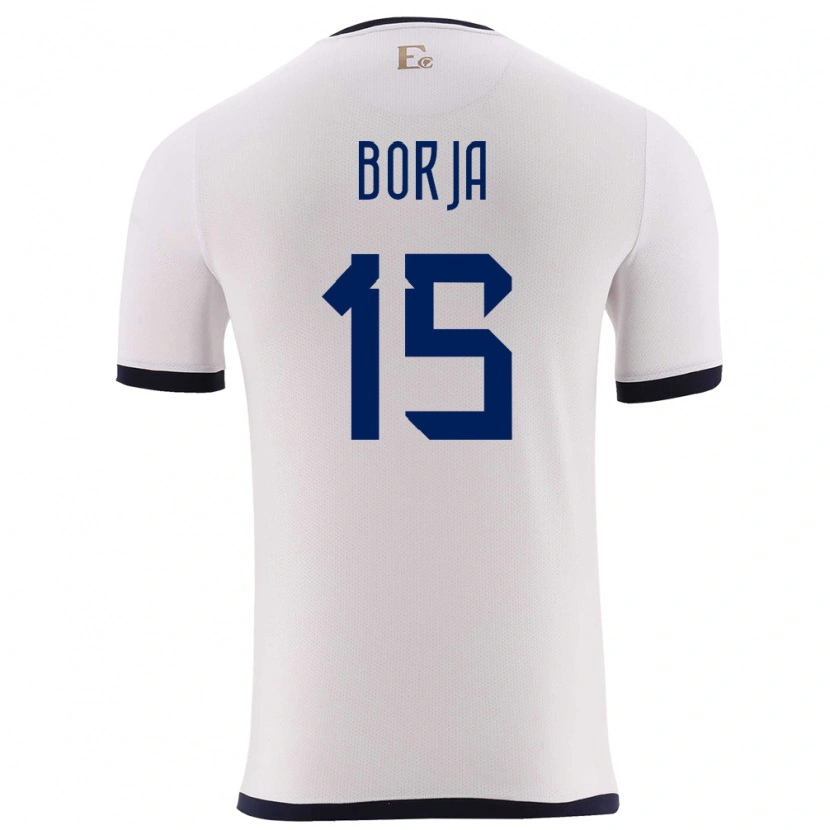 Danxen Herren Ecuador Ronny Borja #15 Weiß Auswärtstrikot Trikot 24-26 T-Shirt Schweiz