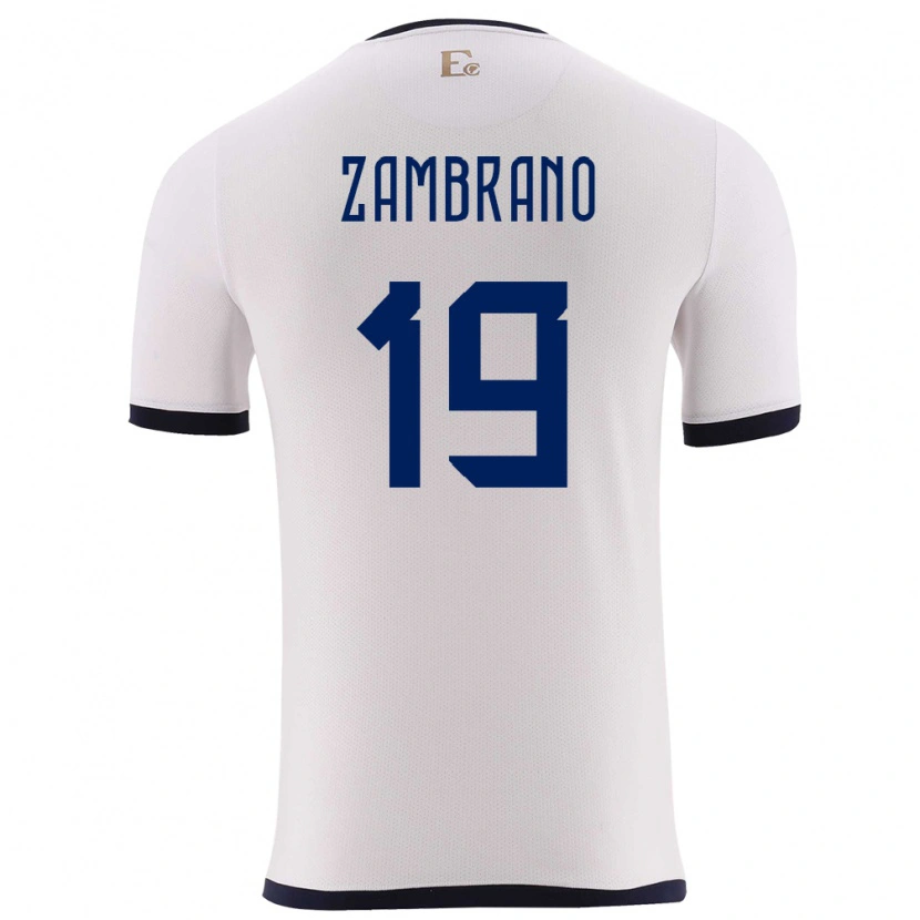 Danxen Herren Ecuador Cristhoper Zambrano #19 Weiß Auswärtstrikot Trikot 24-26 T-Shirt Schweiz